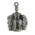 thumbnail image 1 of Sterling Silver 24" .8mm Box Chain 3D Abraham Lincoln Memorial Statue Pendant Necklace, 1 of 2