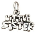 thumbnail image 1 of Sterling Silver 24" .8mm Box Chain 3D LITTLE SISTER Word Pendant Necklace, 1 of 2