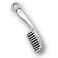 thumbnail image 1 of Sterling Silver 24" .8mm Box Chain 3D Small Mens Hair Comb Pendant Necklace, 1 of 2