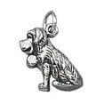 thumbnail image 1 of Sterling Silver 24" .8mm Box Chain 3D St Bernard Dog Breed Pendant Necklace, 1 of 2