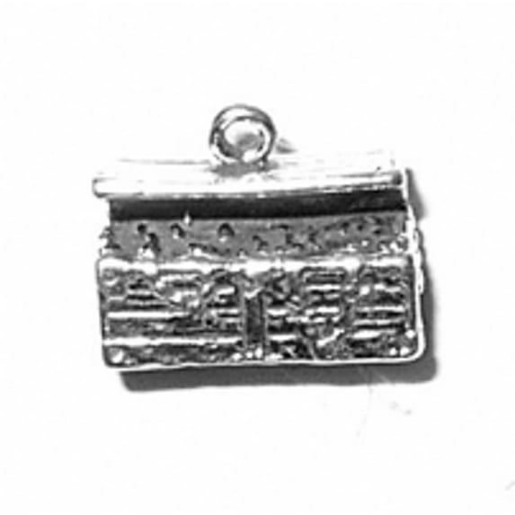 Sterling Silver 24" .8mm Box Chain 3D Treasure Chest Pendant Necklace Jewels