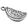 thumbnail image 1 of Sterling Silver 24" .8mm Box Chain 3D Watermelon Slice Seeds Pendant Necklace, 1 of 2