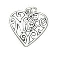 thumbnail image 1 of Sterling Silver 24" .8mm Box Chain "NIECE" Open Filigree Heart Pendant Necklace, 1 of 2