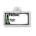 thumbnail image 1 of Sterling Silver 24" .8mm Square Christmas Tree Gift Tag Pendant Necklace, 1 of 2