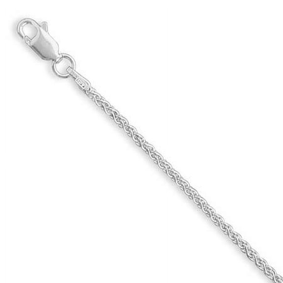 Sterling Silver 24 Inch French Wheat Chain Necklace