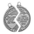 thumbnail image 1 of Sterling Silver 24" Unisex 1.5mm Box Chain 2 Piece Fit Together Mizpah Round Coin Pendant Necklace, 1 of 2