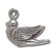 thumbnail image 1 of Sterling Silver 24" Unisex 1.5mm Box Chain 3D Dove Bird Peace Pendant Necklace, 1 of 2