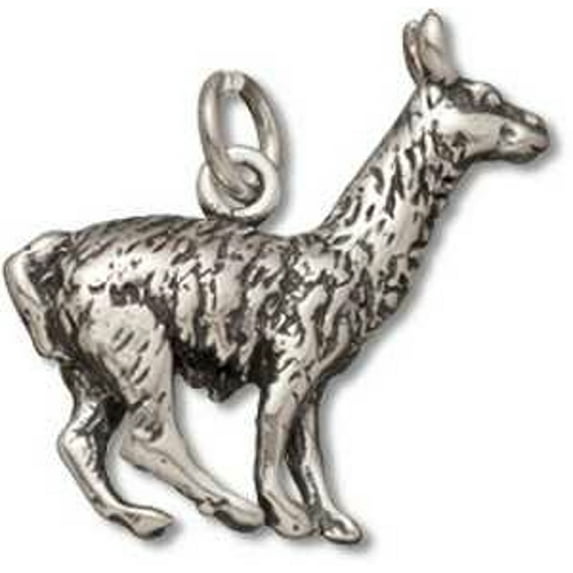 Sterling Silver 24" Unisex 1.5mm Box Chain 3D Standing Llama Pendant Necklace