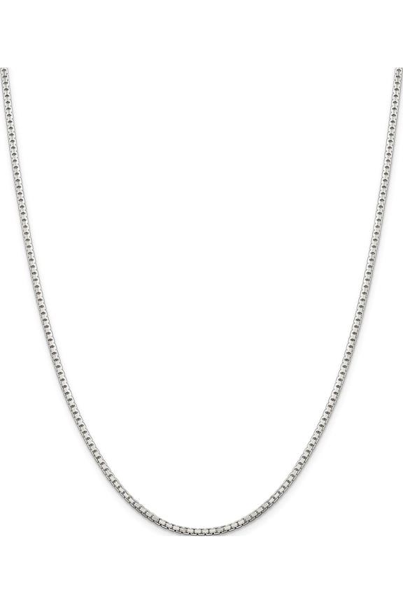 Sterling Silver 2mm 8 Sided Diamond-Cut Box Chain (20 X 2) Made In Italy qbr040-20