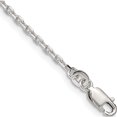 thumbnail image 1 of Sterling Silver 2mm Beveled Oval Cable Chain (7 X 2) Made In India qca060-7, 1 of 5