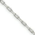 thumbnail image 1 of Sterling Silver 2mm Elongated Open Link Chain (24 X 2) Made In India qfc156-24, 1 of 5
