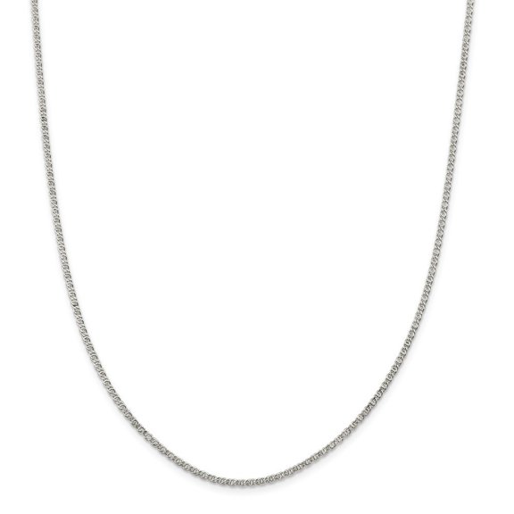 Sterling Silver 2mm Fancy Anchor Pendant Chain - 4.6 Grams - 20 Inch - Spring Ring