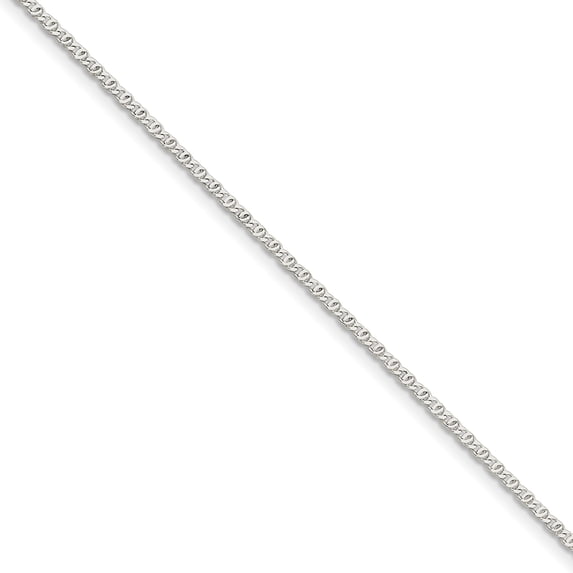 Sterling Silver 2mm Fancy Anchor Pendant Chain Bracelet