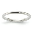 thumbnail image 1 of Sterling Silver 2mm Half Round Size 8 Band, 1 of 7