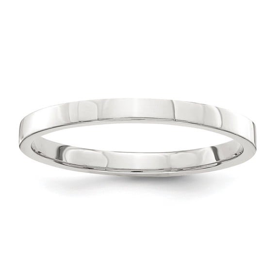 Sterling Silver 2mm Lightweight Flat Size 7 Band