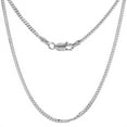 thumbnail image 1 of Sterling Silver 2mm Miami Cuban Link Chain Necklace Domed Surface Nickel Free Italy 20 inch, 1 of 3