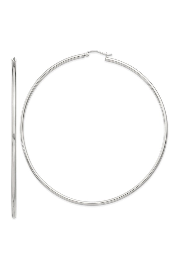 2mm Round Hoop Earrings