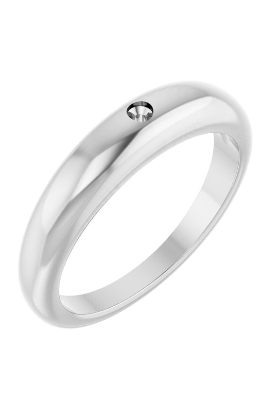 Sterling Silver 2mm Round Shape Petite Dome Accented Fashion Ring Fine Jewelry For Women Gifts For Her (Mounting Only, Not All Stones Included), Size 7