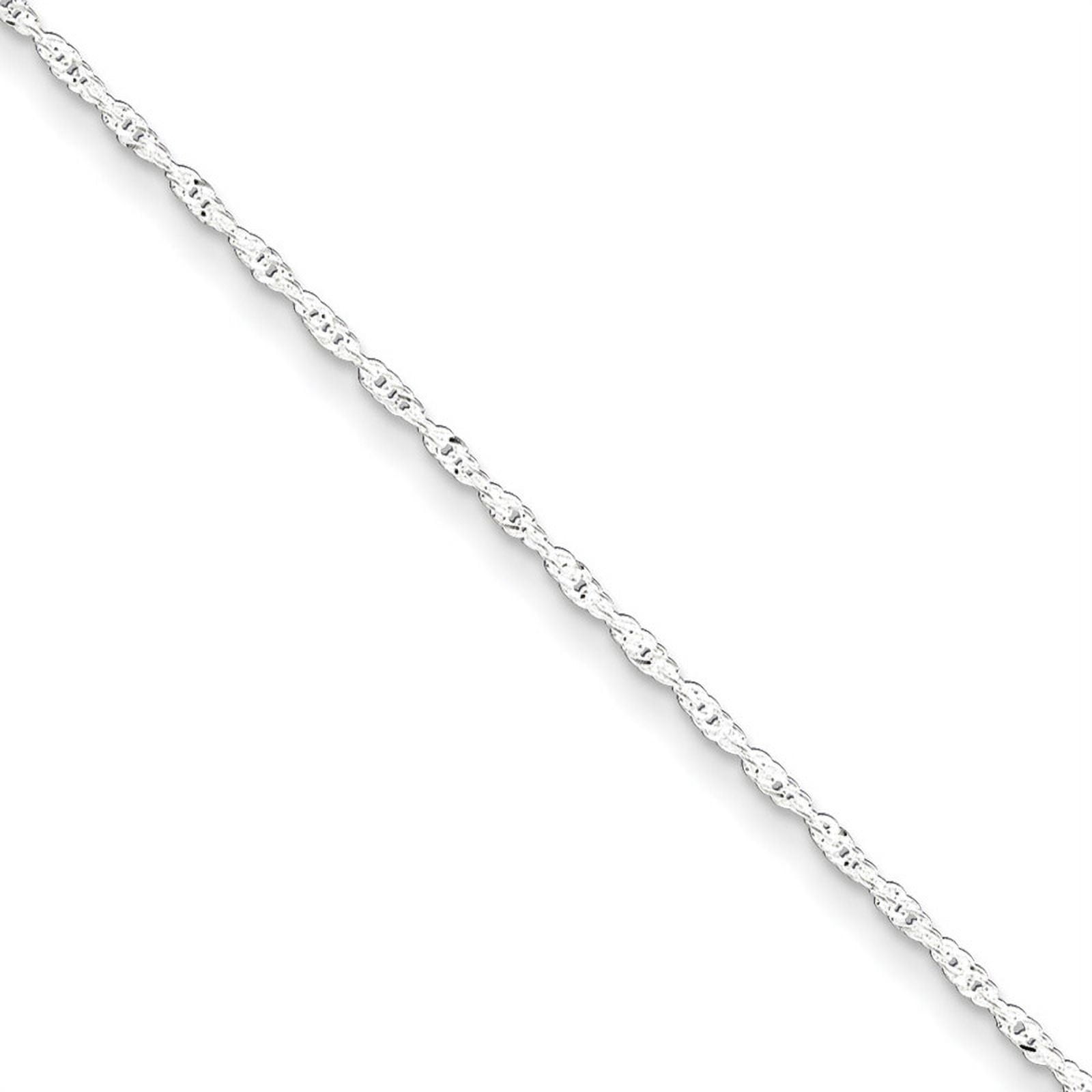 FJC Finejewelers Sterling Silver 2mm Singapore Chain Anklet