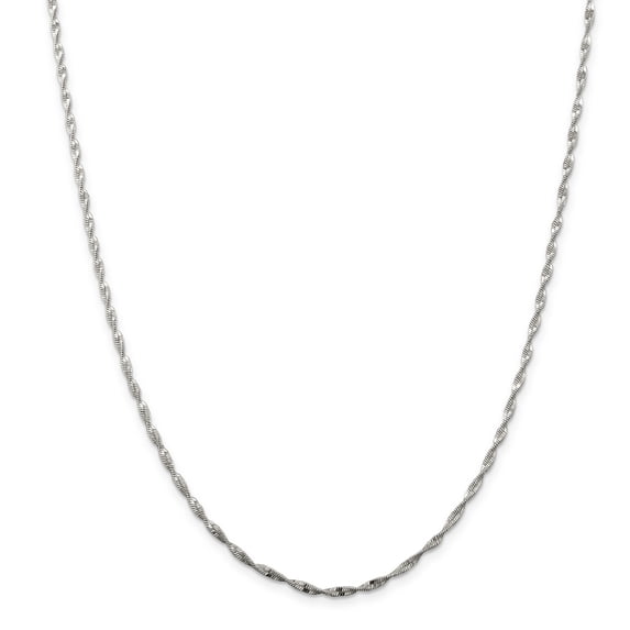 Sterling Silver 2mm Twisted Herringbone Chain