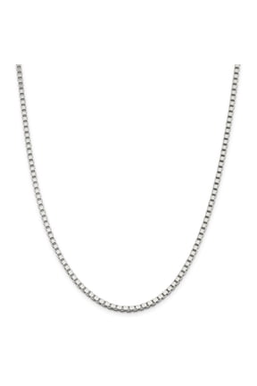 Sterling Silver 3.00mm Box Chain (Weight: 30.67 Grams, Length: 24 Inches)
