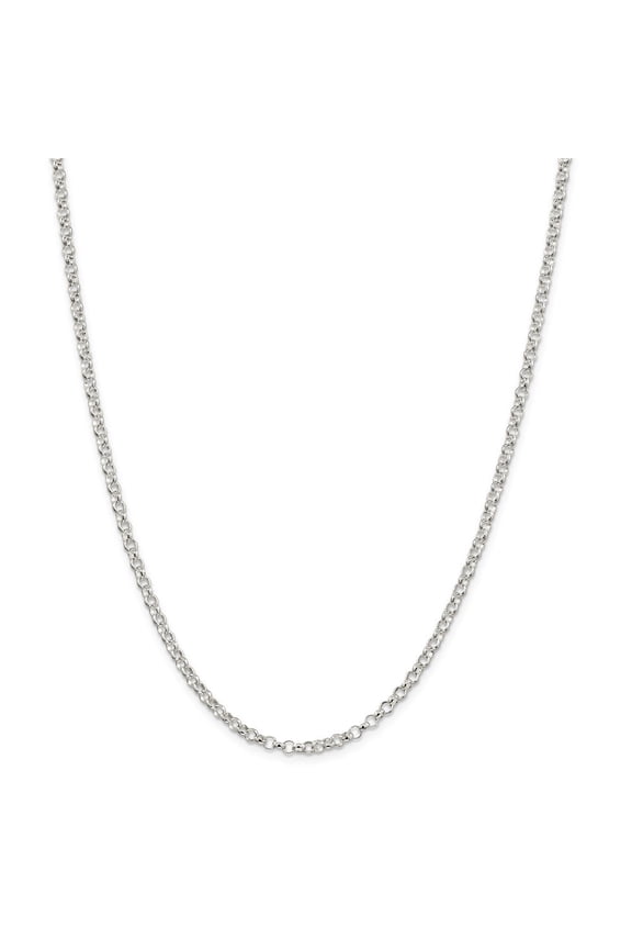 Sterling Silver 3.0mm Belcher Light Chain Necklace - 6.0 Grams - 16 Inch - Lobster Claw