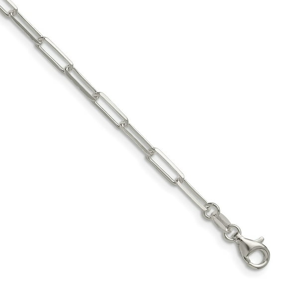 Sterling Silver 3.1mm D/C Paperclip Chain