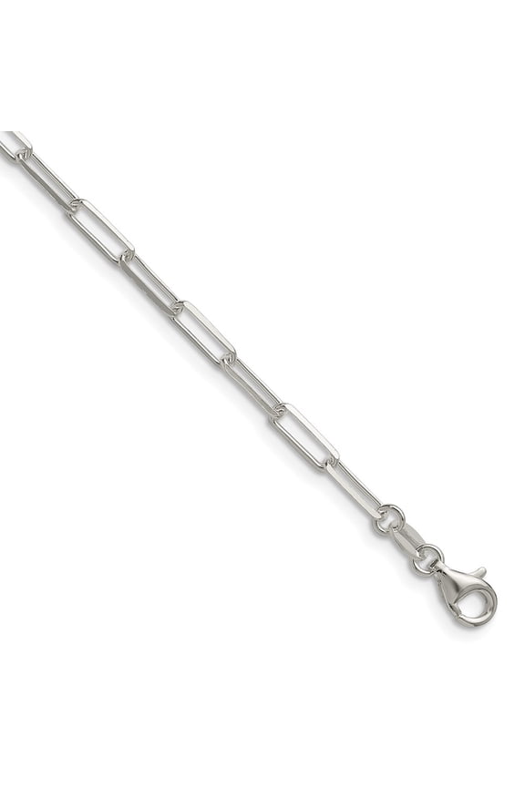 Sterling Silver 3.1mm D/C Paperclip Chain