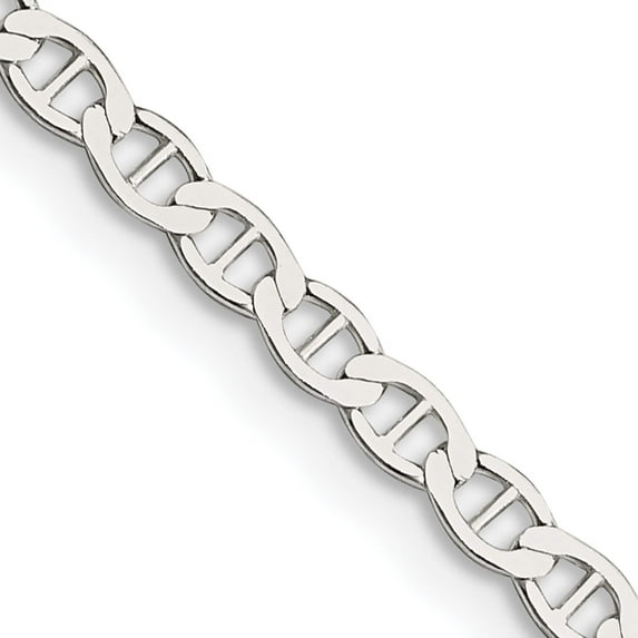 Sterling Silver 3.1mm Flat Anchor Chain (24 X 3.1) Made In Italy qlfa065-24