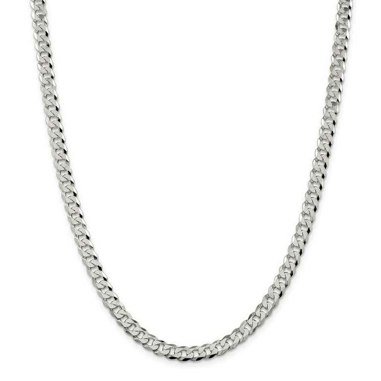 Beveled Curb Chain Necklace 2mm Sterling Silver Beveled Curb Chain Necklace 2mm Sterling Silver