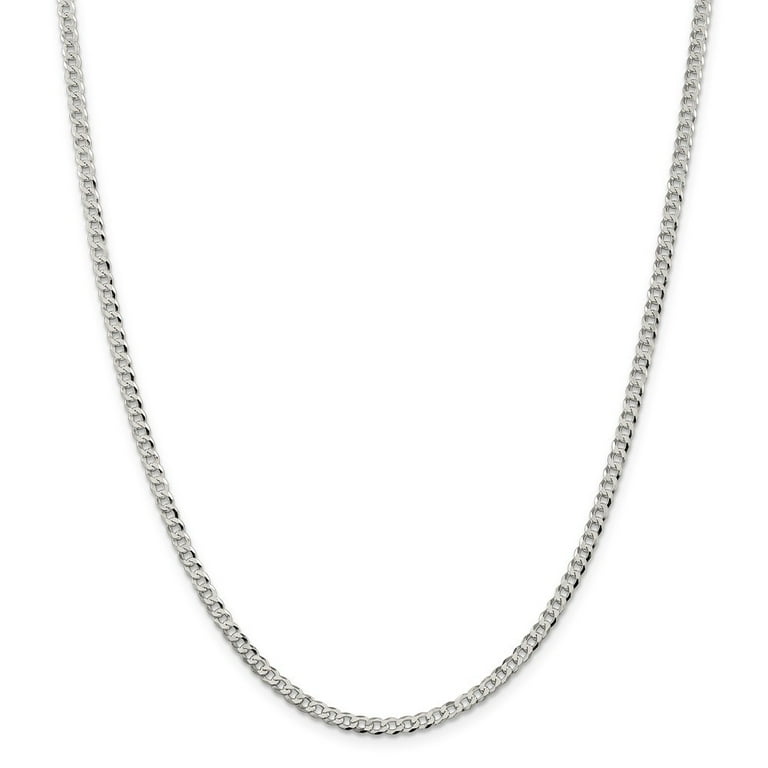 Beveled Curb Chain Necklace 2mm Sterling Silver Beveled Curb Chain Necklace 2mm Sterling Silver