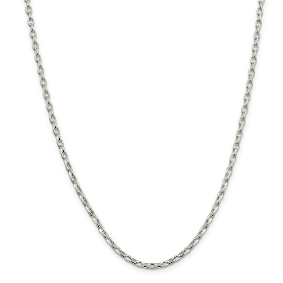 Sterling Silver 3.2mm Oval Rolo Chain