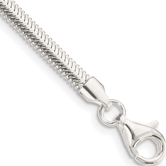 Sterling Silver 3.3mm Flat Oval Snake Chain (8 X 3.3) Made In Italy qfs22-8