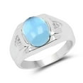 thumbnail image 1 of Sterling Silver 3 5/8ct Swiss Blue Topaz and White Topaz Ring, 1 of 4