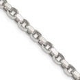 thumbnail image 1 of Sterling Silver 3.5mm Diamond-Cut Rolo Chain (22 X 3.5) Made In Italy qfc51-22, 1 of 5