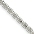 thumbnail image 1 of Sterling Silver 3.7 mm Polished and Sparkle-Cut 20 Inch Spiga Chain Necklace - 22.4 Grams - 18 Inch, 1 of 2