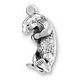 thumbnail image 1 of Sterling Silver 30" 1.2mm 3D Floating On Back And Eating Otter Pendant Necklace, 1 of 2