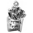 thumbnail image 1 of Sterling Silver 30" 1.2mm Box Chain 3D Large Order Of French Fries Pendant Necklace, 1 of 2