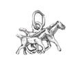 thumbnail image 1 of Sterling Silver 30" 1.2mm Box Chain 3D Small Mare Colt Horse Pendant Necklace, 1 of 2