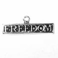 thumbnail image 1 of Sterling Silver 30" 1.2mm Box Chain Word Freedom Raised And In All Capital Letters Pendant Necklace, 1 of 2