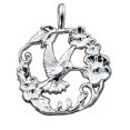thumbnail image 1 of Sterling Silver 30" 1mm Box Chain Hummingbird Pendant Necklace, 1 of 2