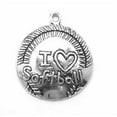 thumbnail image 1 of Sterling Silver 30" 1mm Box Chain I HEART SOFTBALL On A SoftBall Pendant Necklace, 1 of 2