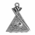 thumbnail image 1 of Sterling Silver 30" 1mm Box Chain Indian Teepee Pendant Necklace, 1 of 2