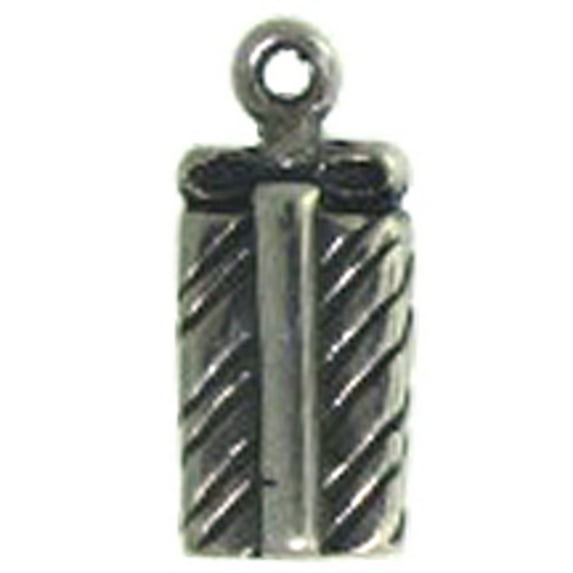Sterling Silver 30" 1mm Box Chain Tall Christmas Presents Pendant Necklace
