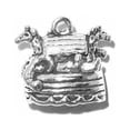 thumbnail image 1 of Sterling Silver 30" .8mm Box Chain 3D Animals On Noahs Ark Bible Story Pendant Necklace, 1 of 2