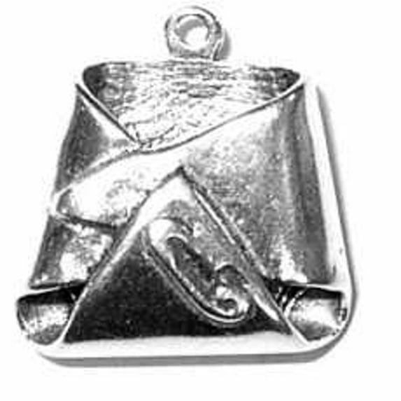 Sterling Silver 30" .8mm Box Chain 3D Cloth Diaper Safety Pin Pendant Necklace