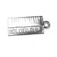 thumbnail image 1 of Sterling Silver 30" .8mm Box Chain 3D Golden Rule Ruler Pendant Necklace, 1 of 2