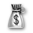 thumbnail image 1 of Sterling Silver 30" .8mm Box Chain 3D Money Bag Pendant Necklace, 1 of 2