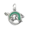 thumbnail image 1 of Sterling Silver 30" .8mm Box Chain Enameled Lizard Gecko Pendant Necklace, 1 of 2