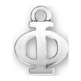 thumbnail image 1 of Sterling Silver 30" .8mm Box Chain Greek Alphabet Sorority Fraternity Phi Pendant Necklace, 1 of 2
